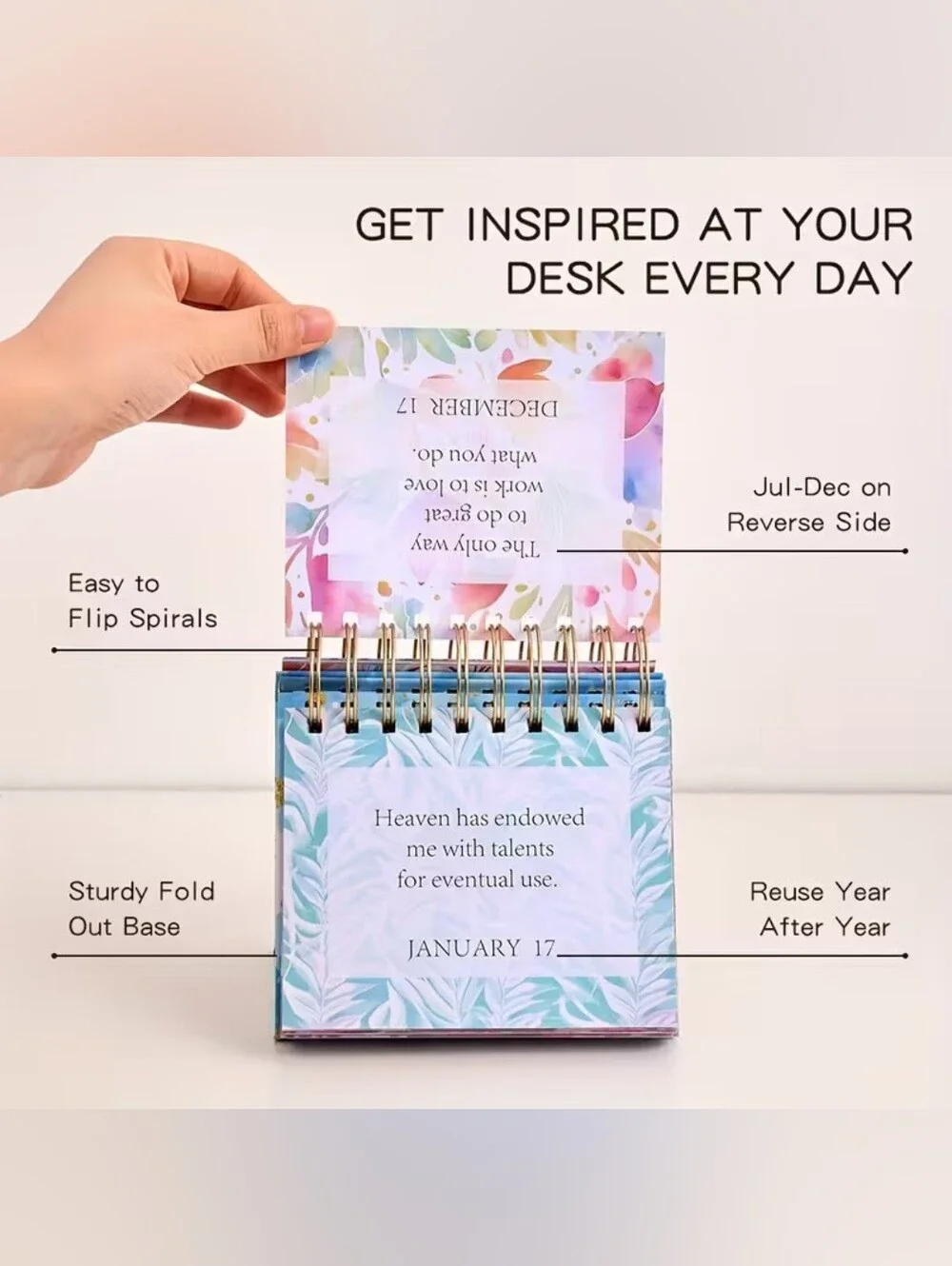 365 Days Empowering Thoughts Positive Affirmations Desktop Calendar